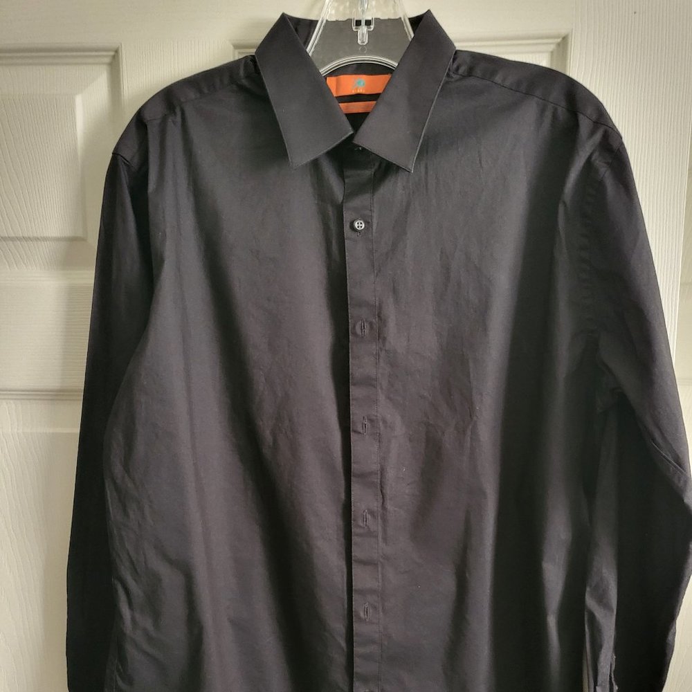 Black Button Up Shirt, Extra Slim Fit